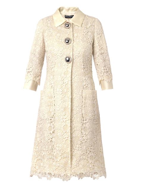 dolce gabbana lace coat|dolce and gabbana wool coat.